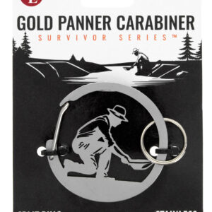 Stainless Steel Gold Panning Carabiner with Split Ring