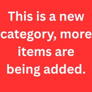New category, products are being added.