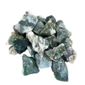 Green Moss Agate - Tumbling Rough 1 lb
