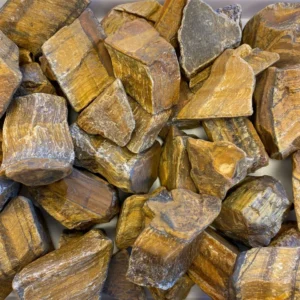 Yellow Gold Tiger Eye - Tumbling Rough 1 lb